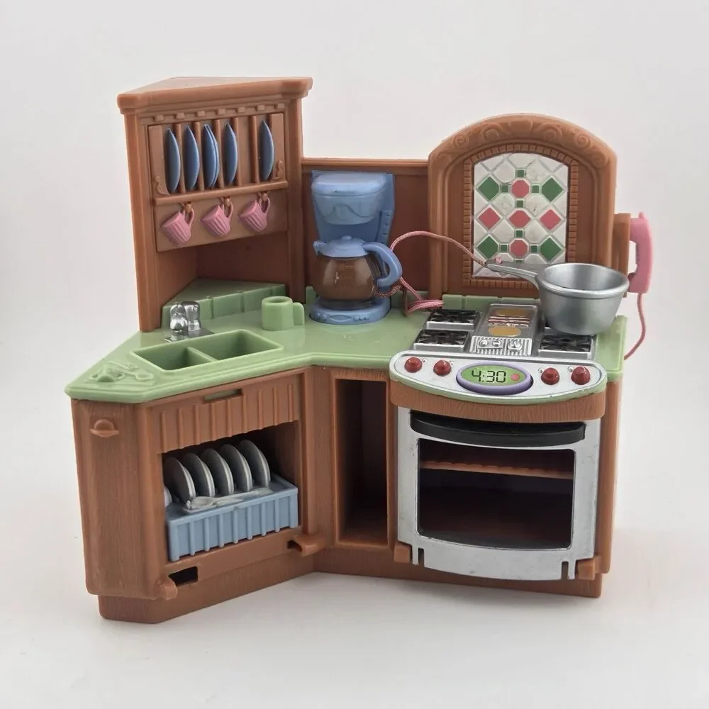 Fisher Price Fun Sounds Kitchen 2003 Toy Play Set Stove Sink Pretend (read)